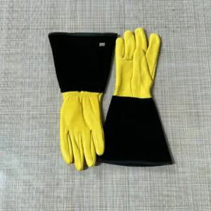 Gold Leaf Tough Touch Leather Gauntlet Gloves